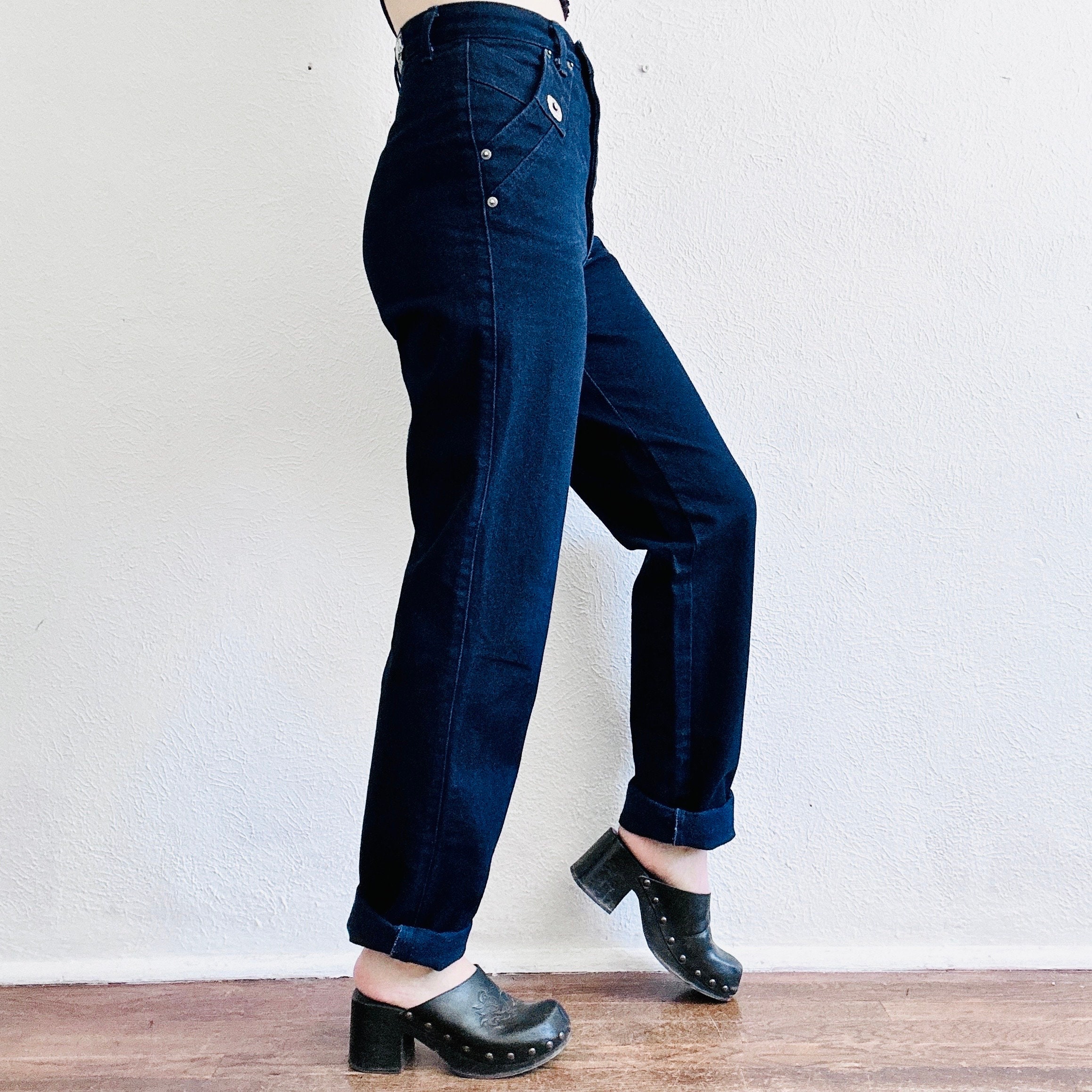 80s ROUGHRIDER Bareback Jeans, 27 Waist, 90s Vintage Rockies Concho ...