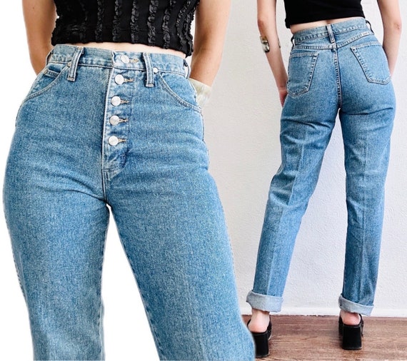 Vintage WRANGLER Western Jeans, 26 Waist, Button … - image 1