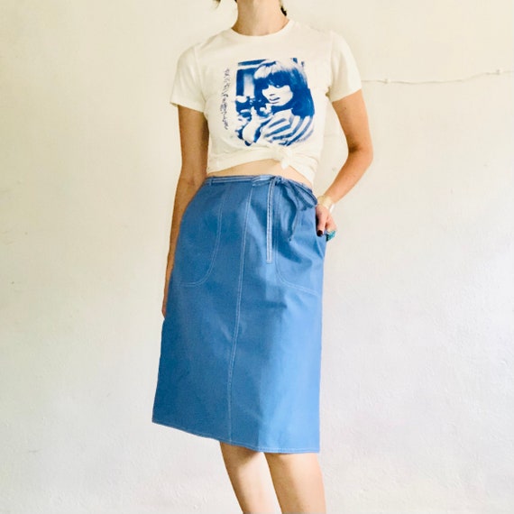 70s Workwear Wrap Skirt, Vintage, Small Medium, L… - image 4