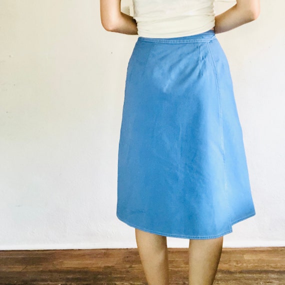 70s Workwear Wrap Skirt, Vintage, Small Medium, L… - image 5