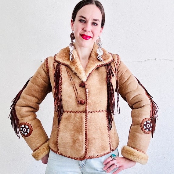 Vintage ARTURO Sheepskin Jacket, Small, 60s 70s F… - image 5