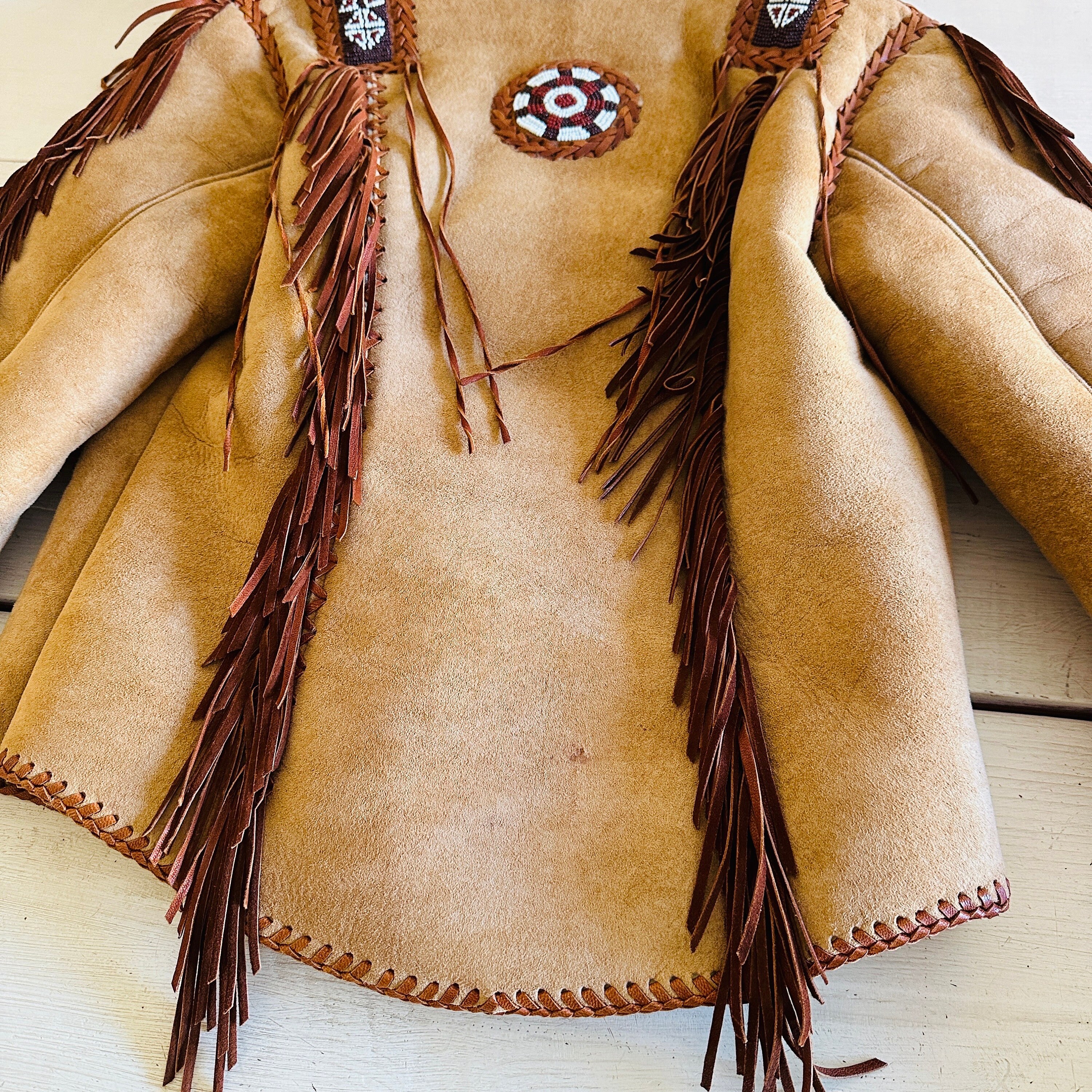 海外ブランド通販 公式サイト Jacket, Sheepskin ARTURO Vintage Small, Fringe 70s 60s ジャケット・アウター
