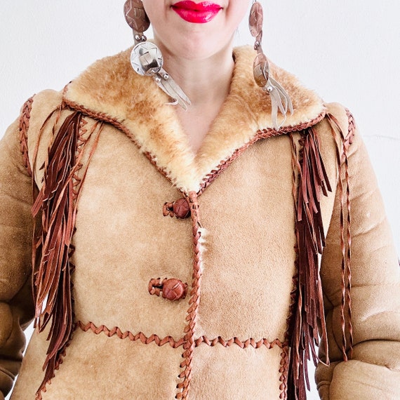 Vintage ARTURO Sheepskin Jacket, Small, 60s 70s F… - image 4