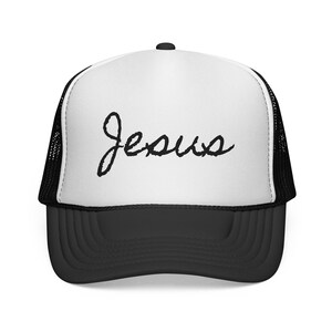 Jesus Script Trucker Cap | Christian Faith Mesh Hat