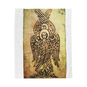 Manta de felpa aterciopelada Angel Icon — Manta bizantina Seraphim imagen 2