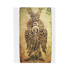 Manta de felpa aterciopelada Angel Icon — Manta bizantina Seraphim imagen 1