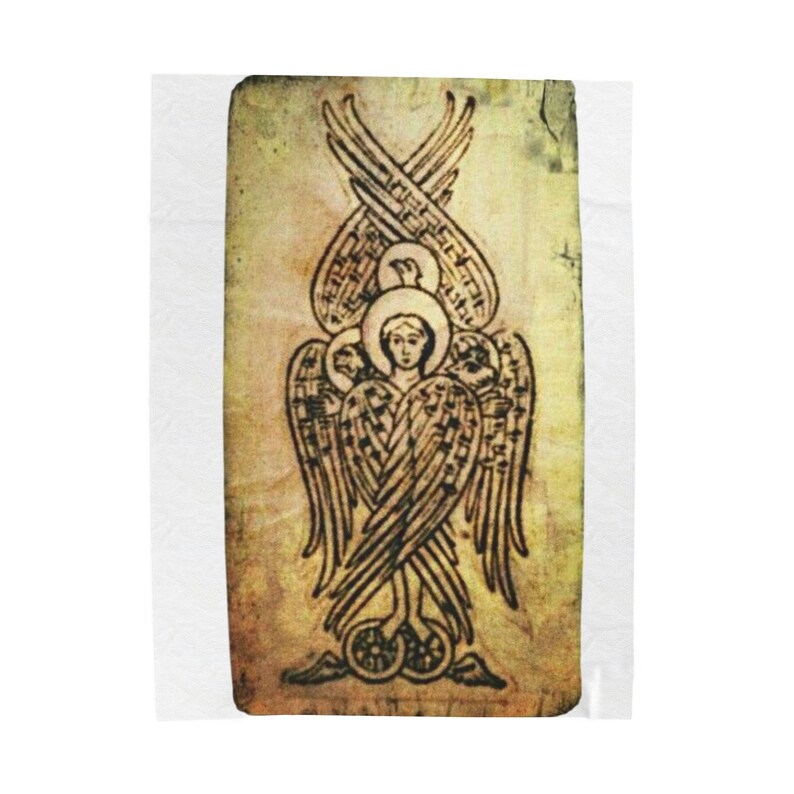 Manta de felpa aterciopelada Angel Icon — Manta bizantina Seraphim imagen 3