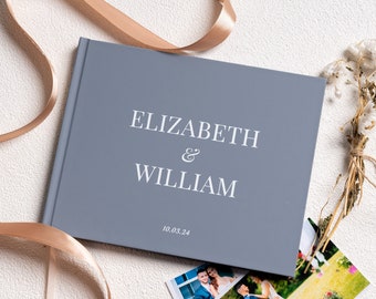 Custom Wedding Guest Book | Personalized Reception Guestbook | Wedding Signing Book | Anniversary Engagement Gifts