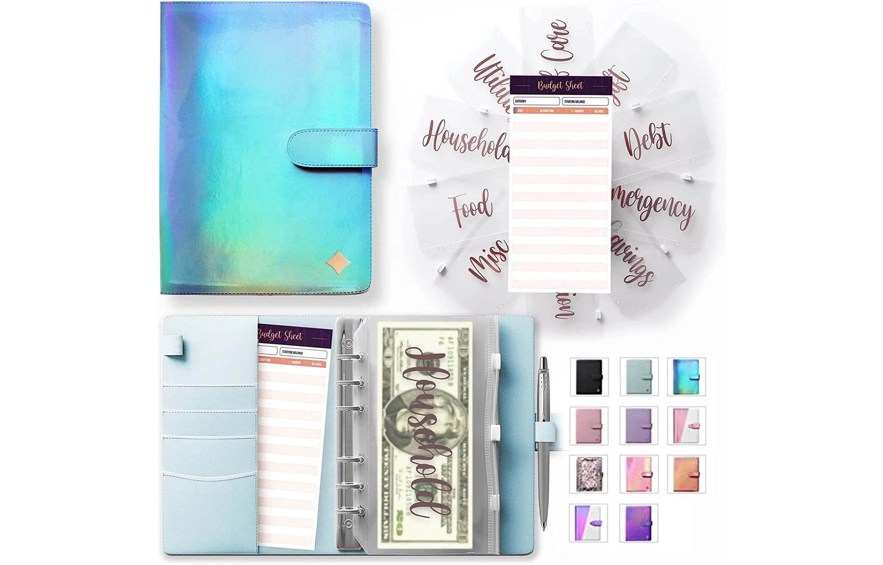  SOUL MAMA PVC A6 Budget Binder With Cash Envelopes for  Budgeting - Cute Daisy Purple Money Organizer For Cash Budget Binder, Clear  Budgeting Planner Money Savings binder, Savings Challenges book 