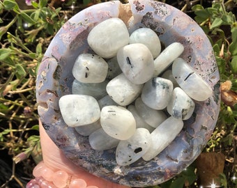 small rainbow moonstone tumbles, high quality tumbled rainbow moonstone, stunning flash! <3