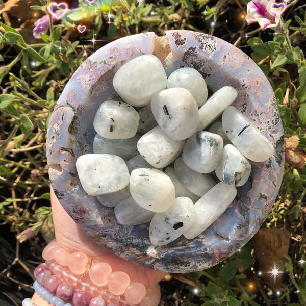 small rainbow moonstone tumbles, high quality tumbled rainbow moonstone, stunning flash! <3