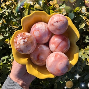 flower agate and carnelian amazing crystal spheres, high quality flower agate and carnelian