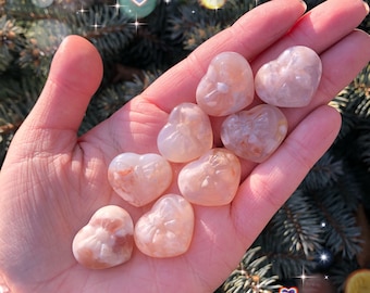 lovely flower agate crystal heart carvings with bow, flat back cabochon
