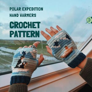 Polar hand warmers crochet pattern