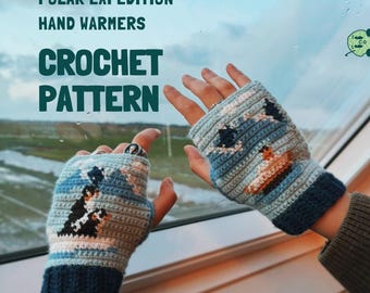 Patrón de crochet para calentar las manos polares