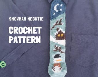Patrón de crochet para corbata de muñeco de nieve
