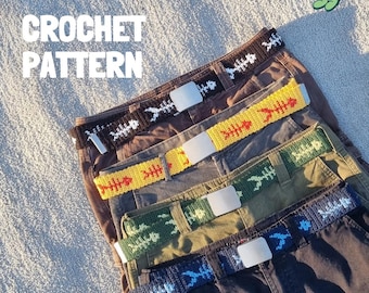 Patrón de ganchillo para cinturón "Esqueleto de pez"