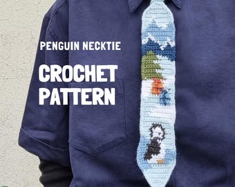 Patrón de crochet para corbata de pingüino