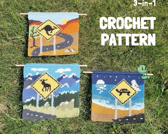 Paquete de patrones de crochet de señal de cruce