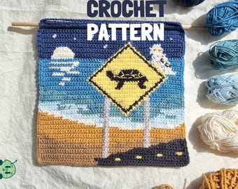 Patrón de tapiz de crochet "Zona de paso de tortugas"