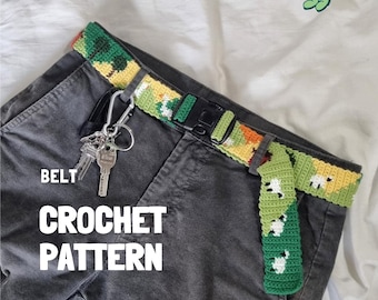 Patrón de cinturón de crochet "Ovejas y gansos"