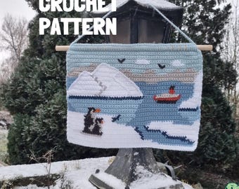 Patrón de tapiz de crochet "Expedición Polar"