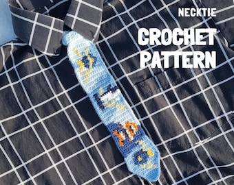 Patrón de crochet para corbata "Bajo el mar"