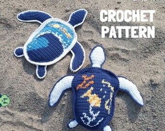 Patrón de crochet 2 en 1 "Tortugas marinas prosperando"
