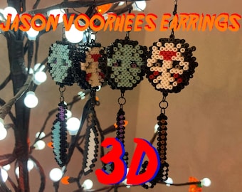 3D Jason Voorhees Earrings (Friday The 13th Inspired Earrings)