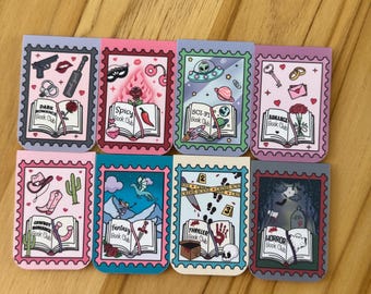 Colorful book club magnetic bookmarks