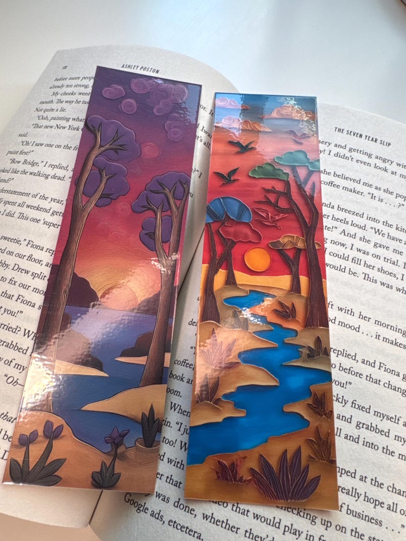 Set of 5 Laminated Bookmarks - Etsy