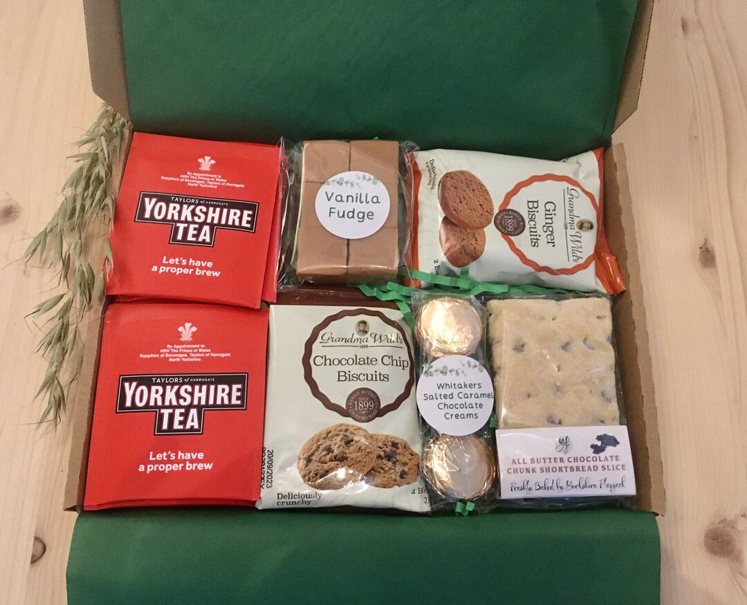 A Little Yorkshire Tea & Biscuits Letterbox Gift Hamper Etsy UK