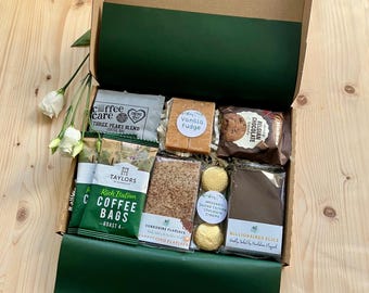 A Little Coffee Lovers Letterbox Gift | Treat Box | Hamper | Coffee Gift | Biscuits | Chocolates | Gift For Him | For Her | Thank you Gift