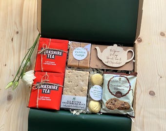 A Little Time for Tea Letterbox Gift | Hamper | Yorkshire Tea | Biscuits | Chocolates | Tea Gift | For Her | Birthday | Thank you | Gift