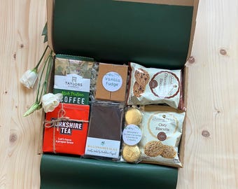 A Little Yorkshire Tea & Coffee Letterbox Gift | Hamper | Afternoon Tea | Coffee | Biscuits | For Men | Grandad | Birthday | Thank you | UK