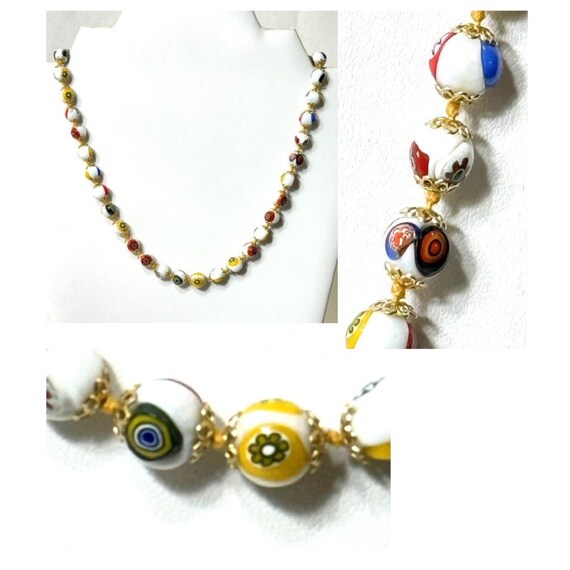 Moretti perles de vere (glass pearls) Murano 18" necklace.