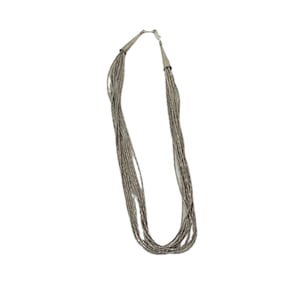 Vintage 10 strand 925 liquid silver necklace.