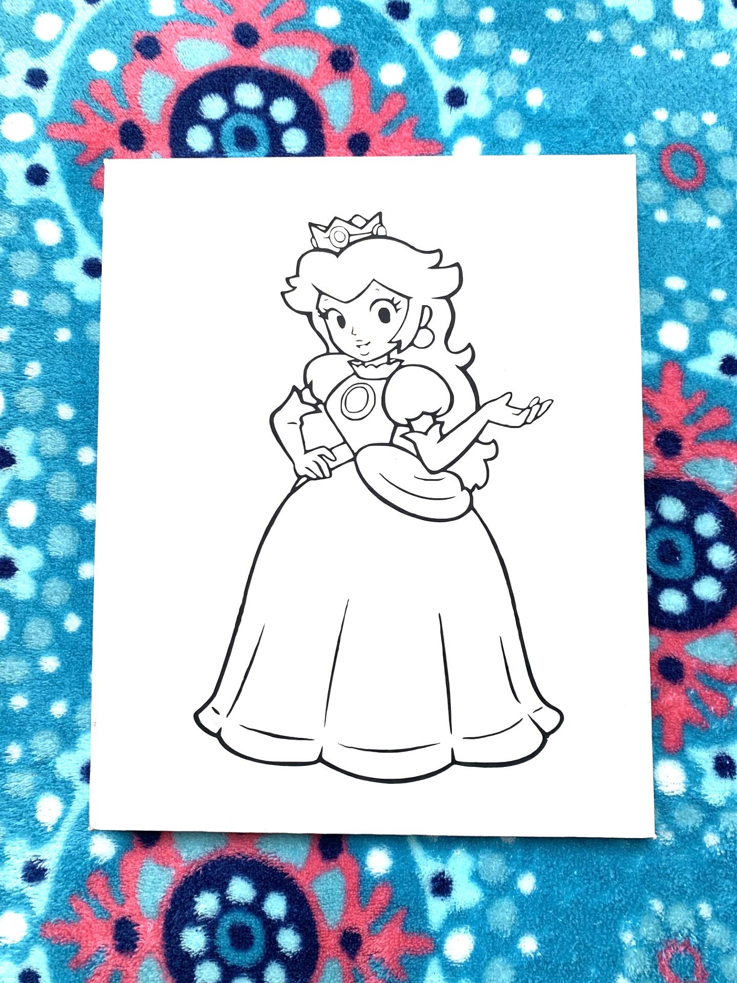 Princesa peach para colorear