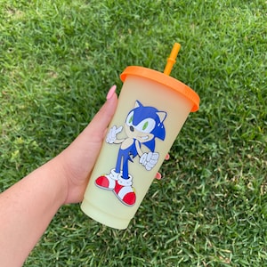 Sonic Cup, Sonic Tumbler, Sonic Birthday, Sonic Party, Sonic Personalized, Sonic Custom, Back to School, Party Favor, Custom Tumbler, Sonic.