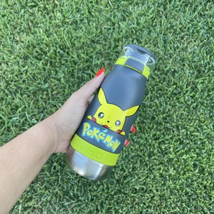 2 Kids Pokémon Water Bottles - Thermos Brand Pikachu Charizard