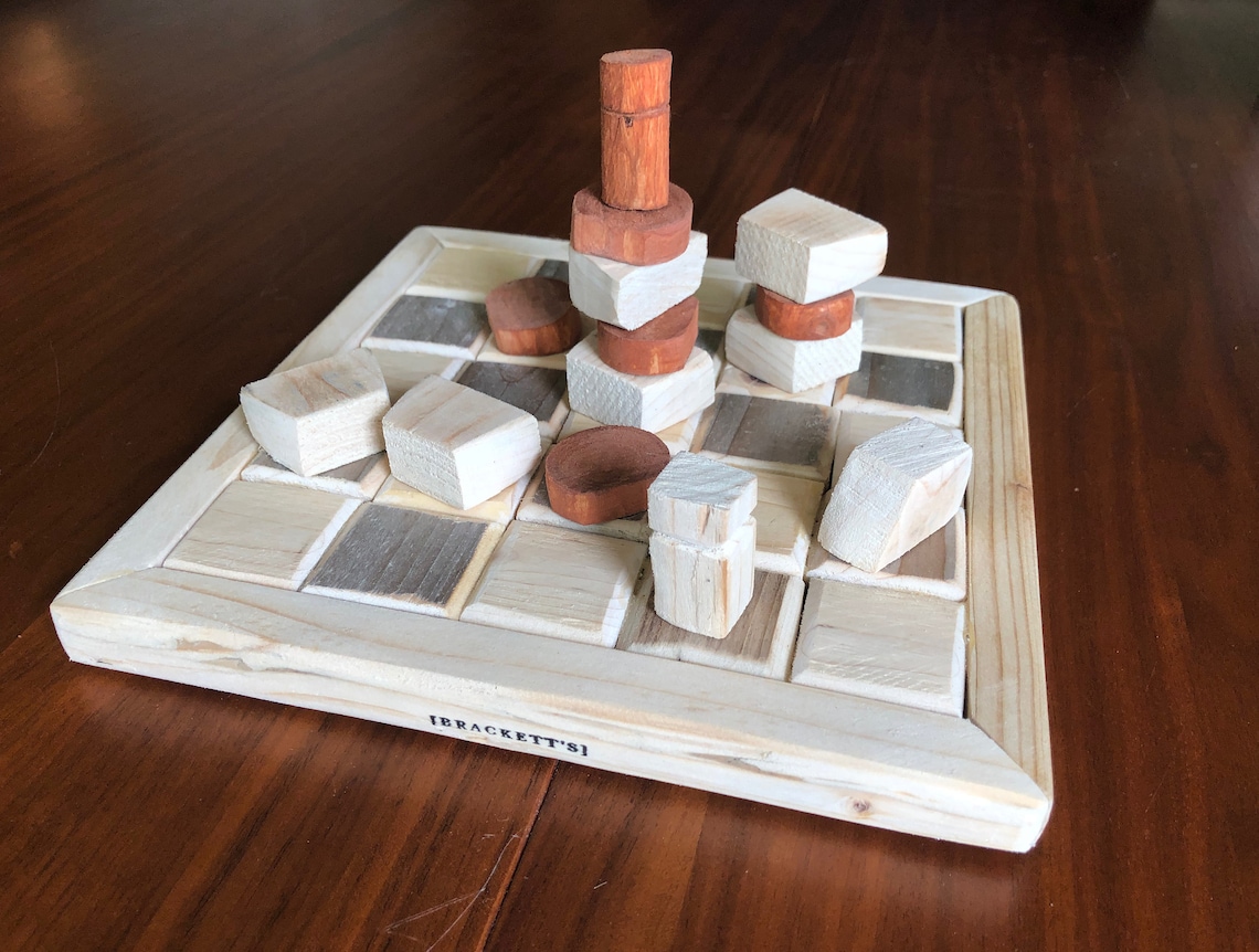Tak Wooden Strategy Board Game Etsy