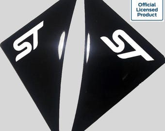 Ford Fiesta Mk7.5 ST Wing GEL Badges - PAIR (White)
