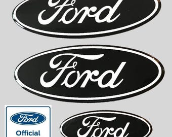 Ford Focus mk4.5 2023 onwards  Set of 3 Gel coated Ford logo gel coated emblem overlays . White Logo