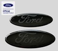 New 2024-25 Transit Custom Set of 2 Gel coated Ford logo gel coated emblem overlays Black on Black