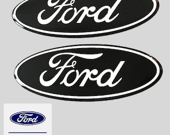 Ford Fiesta mk8 st line st 200 Set of 2 Gel coated Ford logo gel coated emblem overlays . White Logo