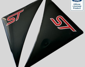 Ford Fiesta Mk7.5 ST GEL-badges op vleugels - PAAR (rood)