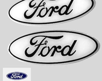 Ford  Fiesta mk8.5 - 2023 Onwards  Set of 2  Gel coated Ford logo gel coated emblem overlays  White/Black