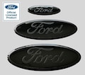 Ford Explorer 2020 - 2025 Set of 3 Gel coated Ford logo gel coated emblem overlays .  Black on Black