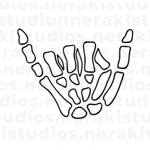 Skeleton Shaka Sign SVG, Skeleton Hand svg, Digital/Instant Download, Svg files for Cricut, Cut file svg, png, jpg