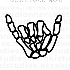 Skeleton Shaka Sign SVG, Halloween svg, Shaka svg, Skeleton Hand svg, Digital/Instant Download, Svg files for Cricut, Cut file svg, png, jpg